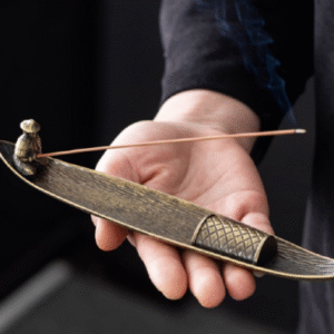 "Old Fisherman in Boat" Incense Stick Holder