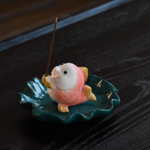 Ceramic Koi Incense Burner