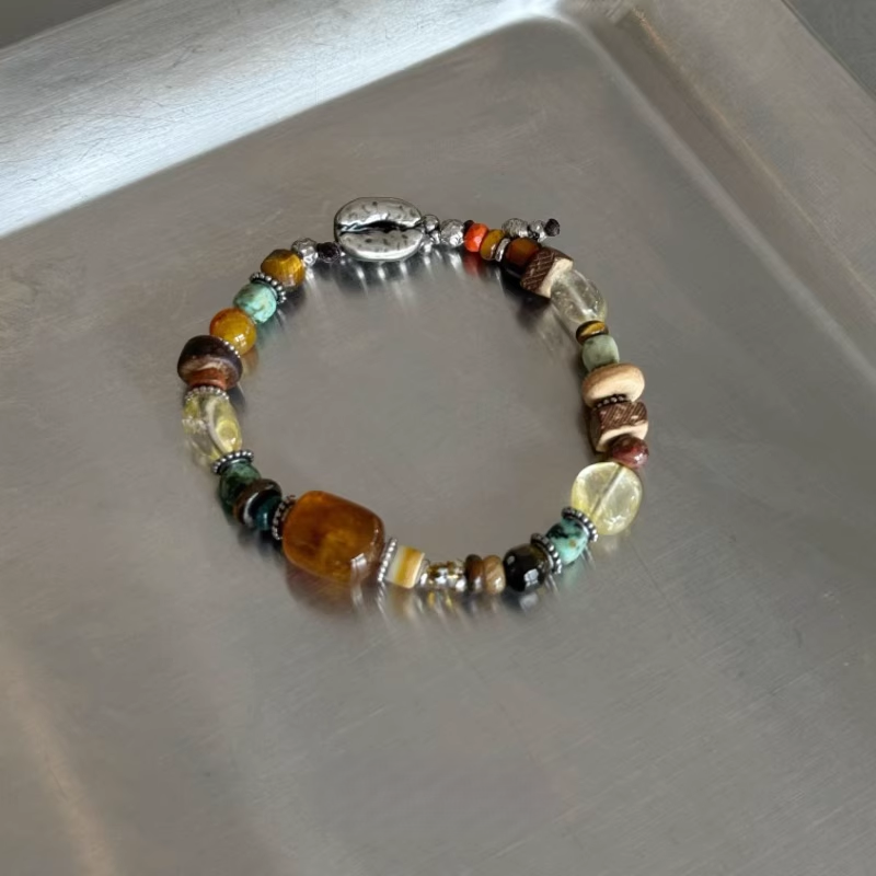 Glass & Tiger Eye Bracelet