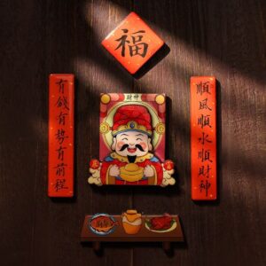 God of Wealth Fridge Magnet